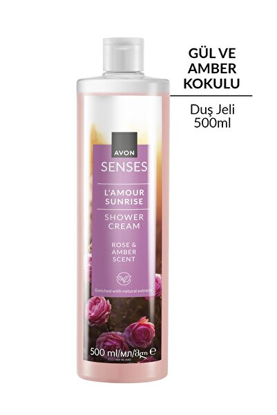 AVON Senses L'amour Sunrise Gül Ve Amber Kokulu Krem Duş Jeli 500 Ml.
