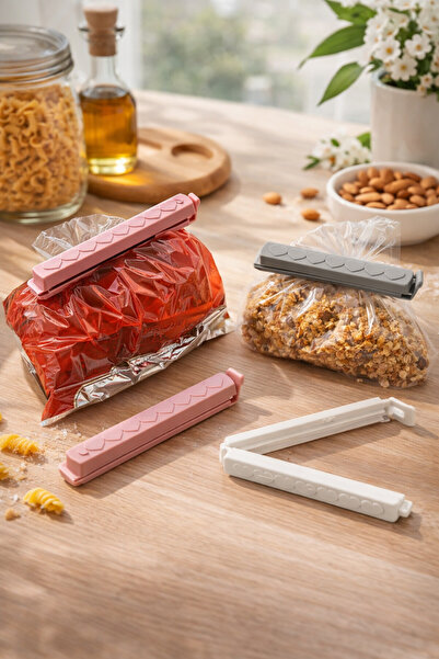 EcoVibe مجموعة من 6 مشابك لأكياس التغليف |   مزلاج متين وقابل للغسل لإغلاق ال...