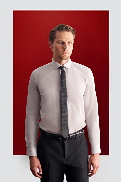 İmza Cămașă din bumbac, cu jumătate de guler italian, cu mânecă lungă, ușor d...