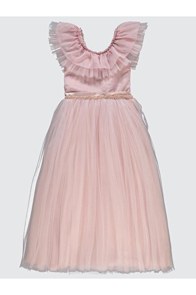 Civil Girls Kız Çocuk Abiye 6-9 Yaş Pudra