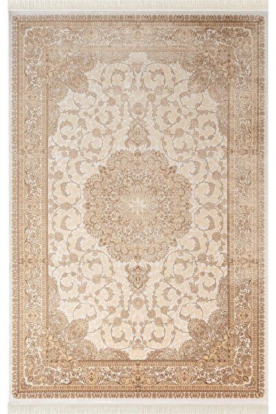 Karmen Halı Imperial Luxe IL005S Krem Çerçeveli Göbekli Halı Klasik Desen 100...