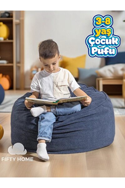 Fifty Home Çocuk Koltuğu - Çocuk Puf Armut - Çocuk Odası Için Koltuk - 4 Renk...