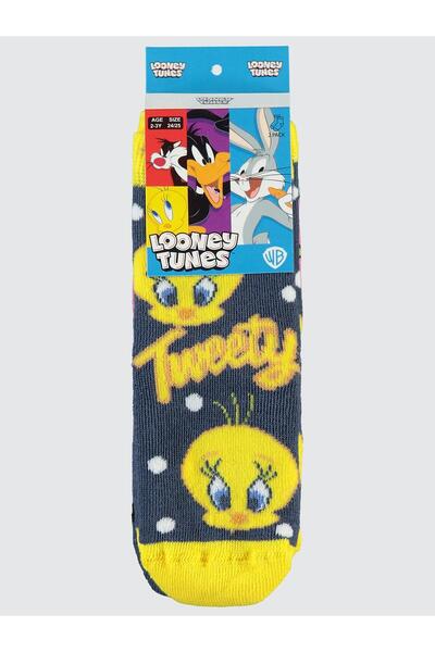 TWEETY Kız Çocuk 2'li Havlu Çorap 2-12 Yaş Pembe