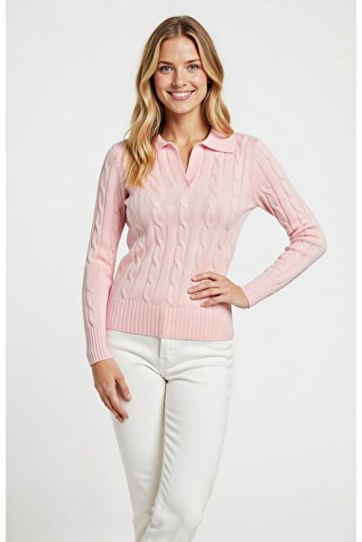 youknitwear you Pulover pentru femei Riviera bumbac 100% cu guler polo