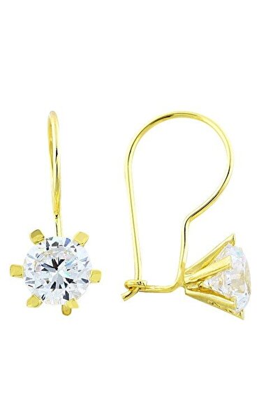 Sembol Gold Tektaş Küpe Sallantılı