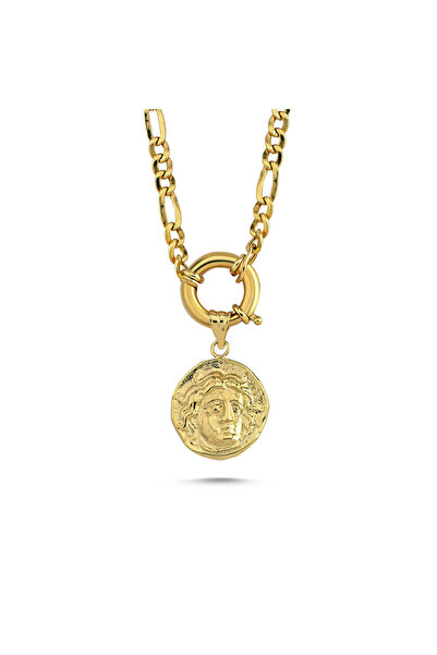 Sembol Gold Altın Madalyon Kolye Yeni Model