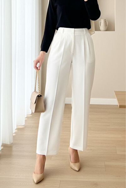 HİJABAYA Παντελόνι με ένα κουμπί και λεπτομέρεια αναδίπλωσης στο μπροστινό μέ...