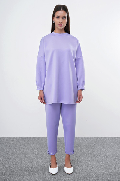 Zühre Oversize Rahat Lila Takım 1370