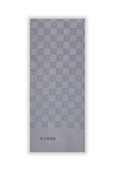 Zühre Monogram Desenli Seher Antrasit(4812) Şal 0106