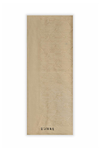 Zühre Koza Z Monogram Beige Shawl 0014