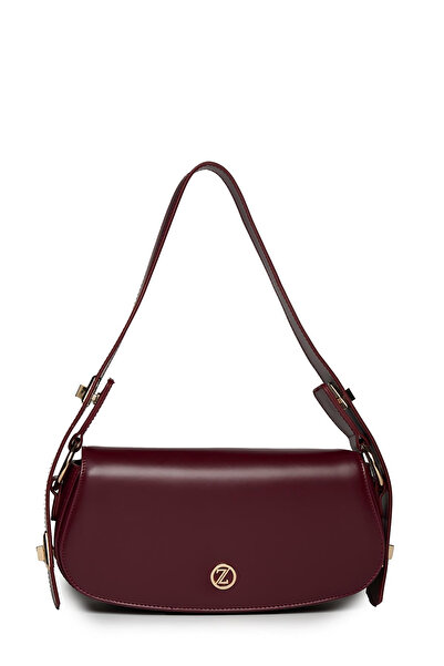 Zühre Oval Shaped Shoulder Claret Red Bag 0053