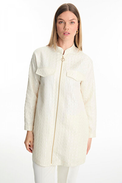 Zühre Μπουφάν ζακάρ με φερμουάρ Vanilla C-0135