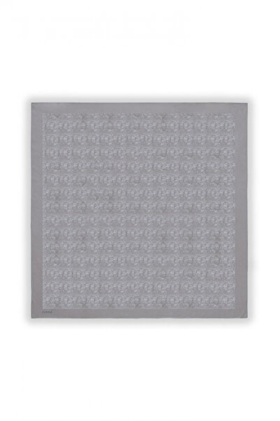 Zühre Коза Z Монограма Сірий Шарф 0082