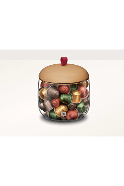 Nespresso حاوية تخزين القهوة من لومي ميا، إصدار محدود (غطاء خشبي)