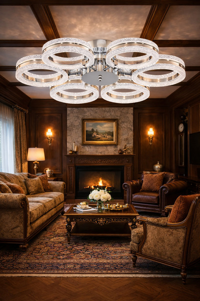 Marsel Lighting ALYA 6LI KROM AVİZE 3 RENK LED SECENEKLI SALON OTURMA ODASI A...