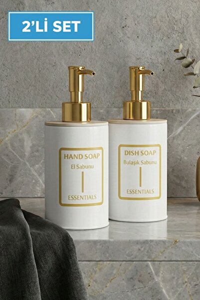 LE PARİS 2'li Sıvı Sabunluk Seti - Mutfak ve Banyo İçin Lüks Tezgah Üstü