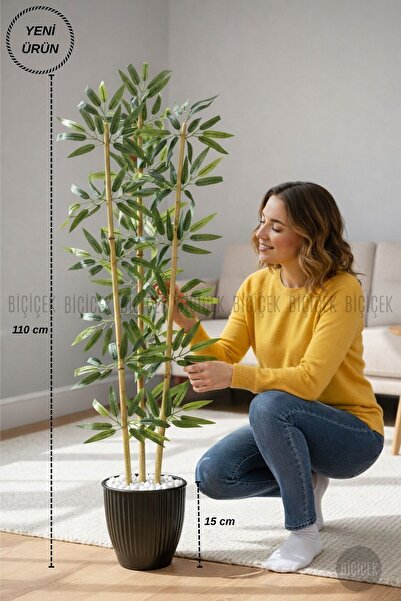 BİÇİÇEK BAMBU AĞACI 110 CM 3 GÖVDELİ