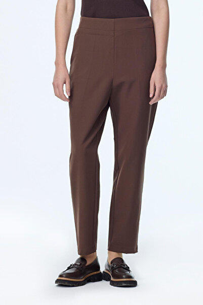 Zühre Beli Lastikli Sigaret Kahve Pantolon 0199