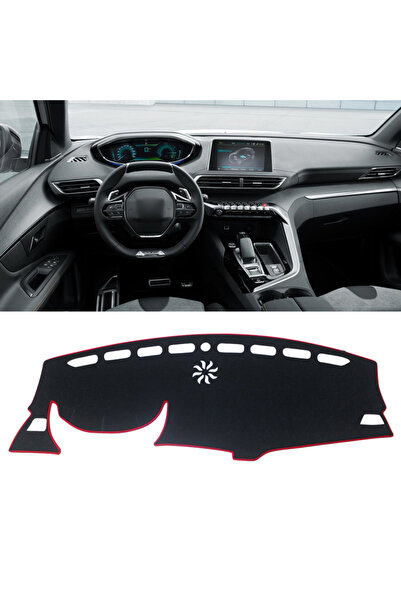 Choice غطاء لوحة قيادة السيارة من الجانب الأيسر باللون الأحمر، مع وسائد مضادة...