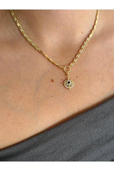 Charmist Çelik özel koleksiyon kutup yıldızlı kalp detay kolye