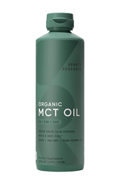 Sports Research Organic MCT Oil - Full Spectrum (C8, C10, C12) Sourced from C...