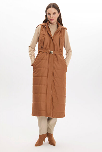 Zühre Куртка з капюшоном і кишенями, колір горіховий 0087