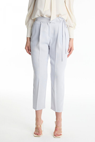 Zühre Παντελόνι σε γκρι απόχρωση με λεπτομέρεια πλισέ ζώνης 0229