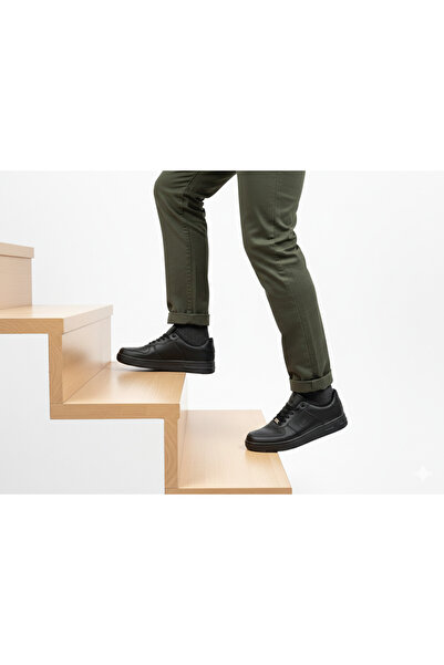 oflamaz Ανδρικά παπούτσια Casual Αθλητικό παπούτσι s Sneakers, Μαύρα, Δερμάτι...