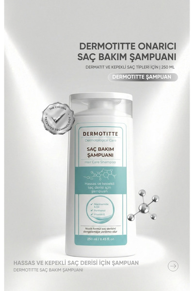 Dermotitte. Dermotitte Onarıcı Saç Bakım Şampuanı | Dermatit ve Eğilimli Saç ...