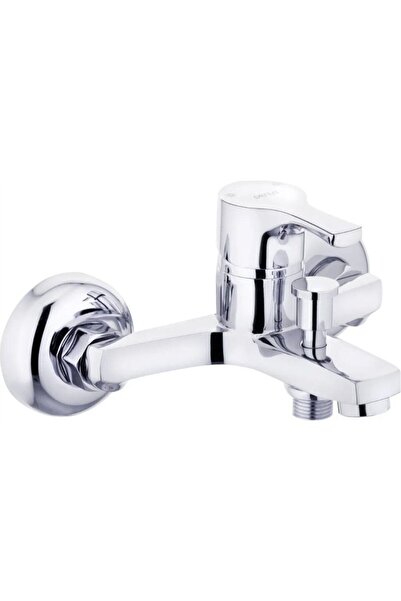 Penta Lily Banyo Bataryası P6804 - Krom Duş Musluğu, Çift Su Girişli