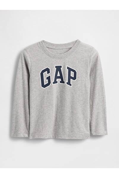 GAP Erkek Bebek Gri Logo T-Shirt