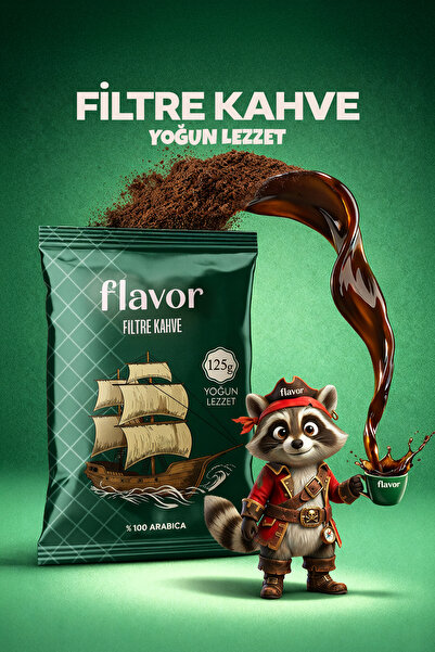 Flavor Drink Filtre Kahve Flavor Yoğun Lezzet 125g Öğütülmüş Kahve