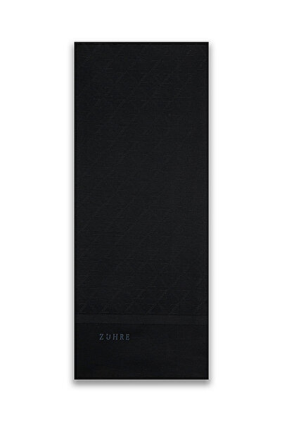 Zühre Monogram Patterned 0053 Black Shawl 0052