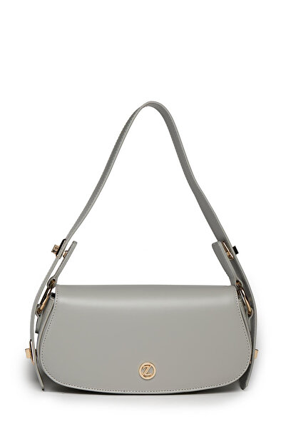 Zühre Oval Shaped Shoulder Gray Bag 0053