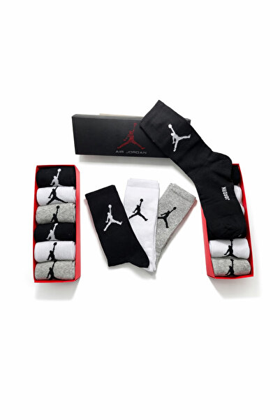 JORDAN Șosete sport unisex din bumbac premium – pachet 6 perechi, mărime univ...