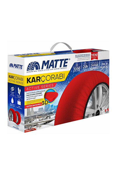 Matte Kar Çorabı Active Series Kırmızı X-Large