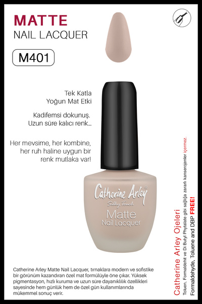 Catyat CaA Sılky Matte Oje M401 Mat Oje