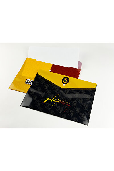 bakgelal Galatasaray Lisanslı Çıtçıtlı Dosya A4 Evrak Klasörü Okul Ofis Kırta...