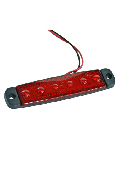 Carub TAS 12V Parmak Lamba 6 Ledli Kırmızı 9,5x2 cm İnce TAS.004K-12 (10 lu)