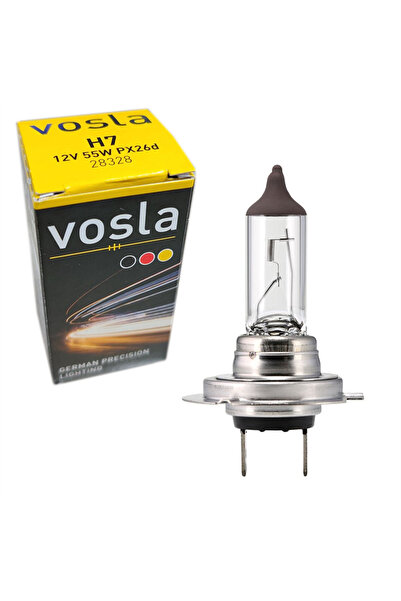 VOSLA 12V H7 Ampul Halogen 55W PX26d 28328 (2 li)