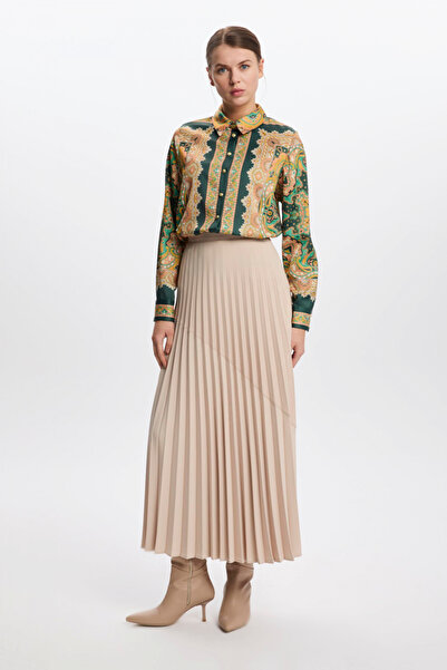 Zühre Етническа риза с шарки Смарагдова блуза/риза 0099