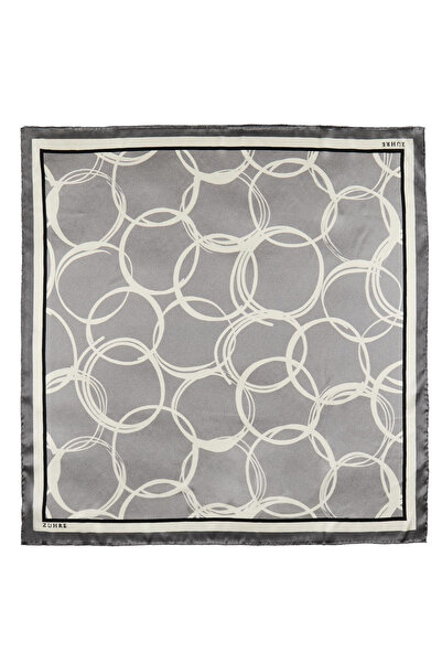 Zühre Ring Patterned Twill Silk V12 Scarf 0091