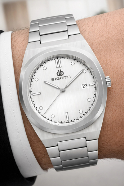 Bigotti Erkek Kol Saati Tüm Fonksiyonlar Aktif Gümüş-beyaz Sdb004