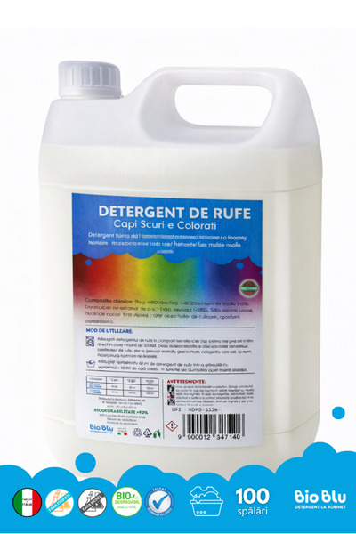 Bio Blu Detergent pentru rufe CAPI NERI & COLORATI, 5 kg