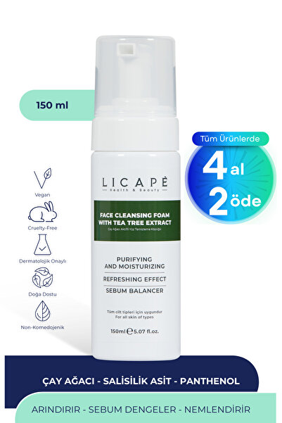 Licape Çay Ağacı Aktifli Yüz Temizleme Köpüğü 150ml