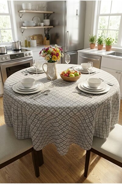 Rona Home Round Tablecloth - Stain-Resistant, Waterproof, High-Quality Fabric...