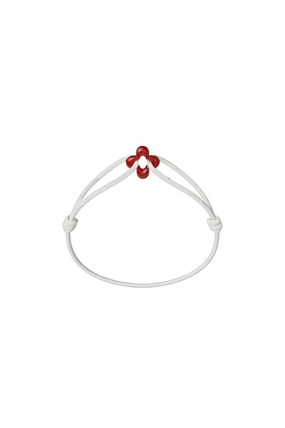 Wecord London Mini Red Clover Cord Bracelet