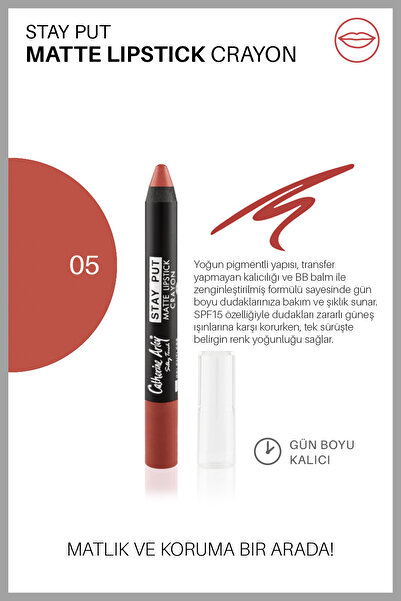 Catherine Arley Stay Put Matte Lıpstıck Crayon 05 Blıss 1233 STAY PUT MATTE L...