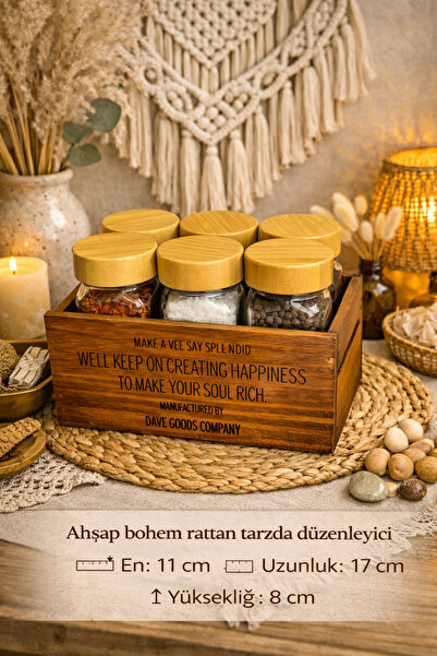 Hesaplı Shop Rustik Dekoratif Ahşap Düzenleyici Çok Amaçlı Ahşap Kasa Mutfak ...