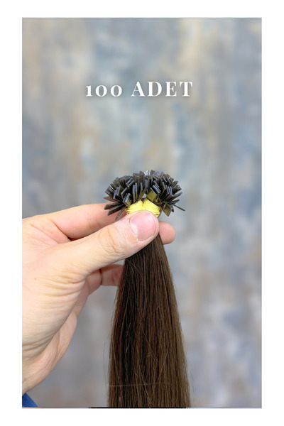 HalitCan HairKing 60 سم لون بني غامق (H2S) # شعر أوزبكي - 100 قطعة / 60 جرام ...